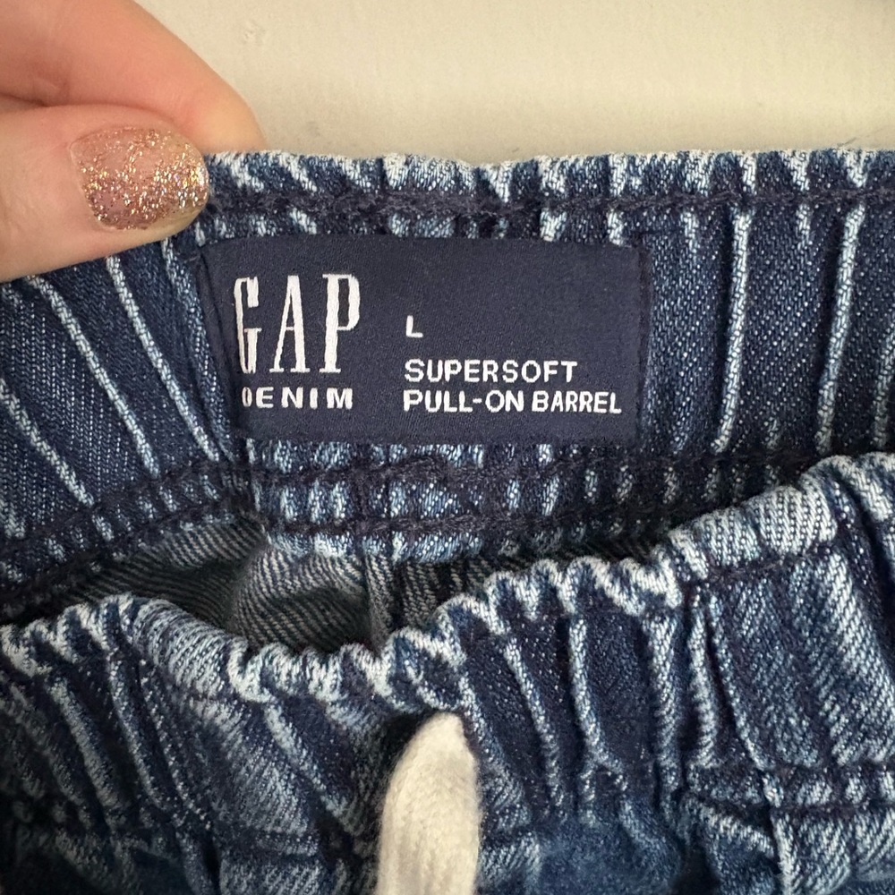 GAP Indigo Drawstring Barrel Women’s Jeans - Picture 4 of 5